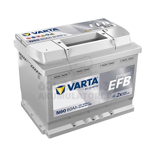 Varta EFB N60 60Ah 640 A(EN) (აკუმულატორი)