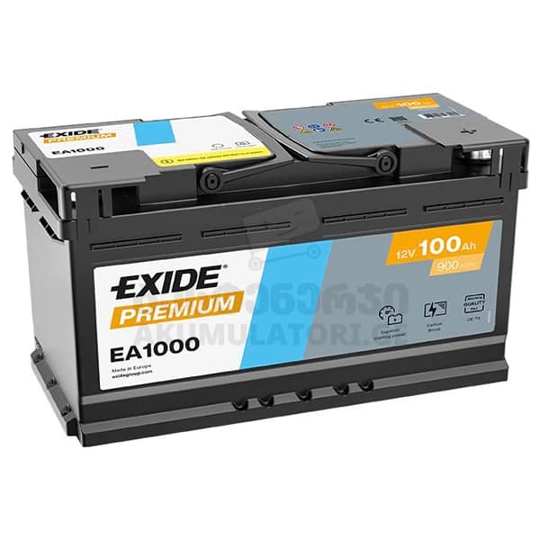 Exide EA1000 100Ah 900 A(EN) (აკუმულატორი)