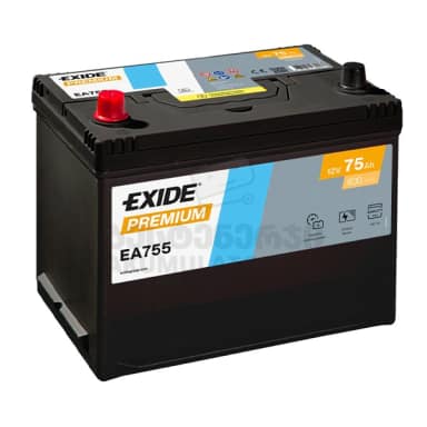 Exide EA755 75Ah 630 A(EN) (აკუმულატორი)