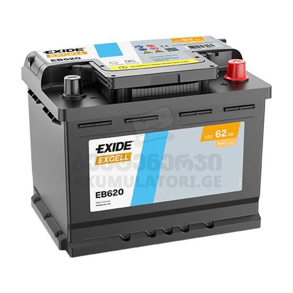 Exide EB620 62Ah 540 A(EN) (აკუმულატორი)