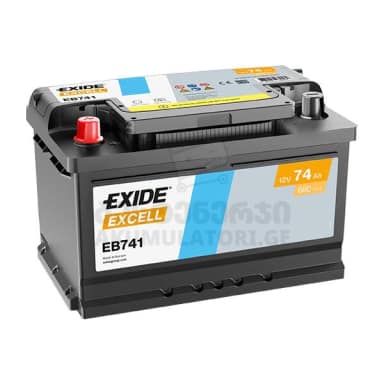 Exide EB741 74Ah 680 A(EN) (აკუმულატორი)