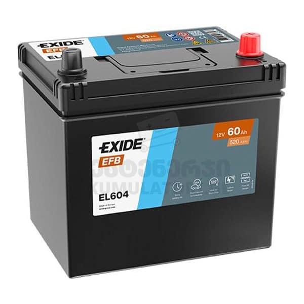Exide EL604 60Ah 520 A(EN) EFB (აკუმულატორი)