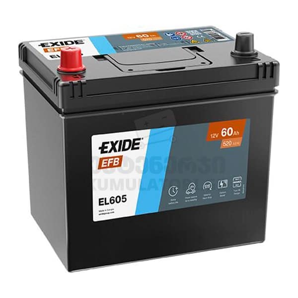 Exide EL605 60Ah 520 A(EN) EFB (აკუმულატორი)