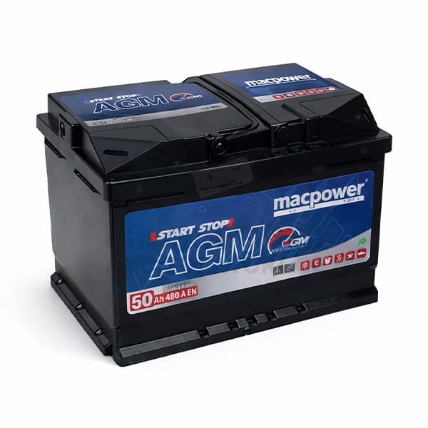 Macpower 50Ah 480 A(EN) AGM (აკუმულატორი)