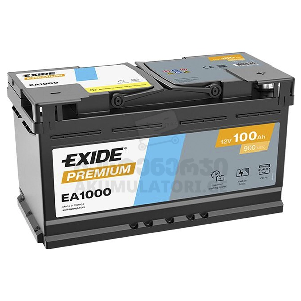 Exide EA1000 100Ah 900 A(EN) (აკუმულატორი)