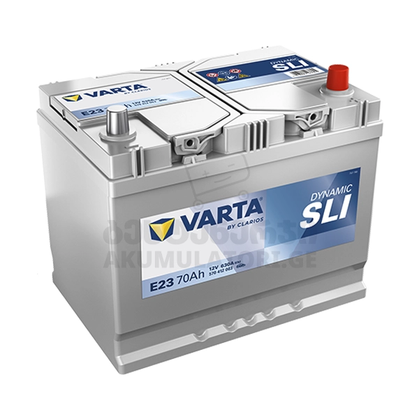 Varta SLI e23 70Ah 630 A(EN) ვარტა-ვართა-ამპერი-აკუმულატორი-აკუმლატორი-akumulatori-akumlatori-carbattery
