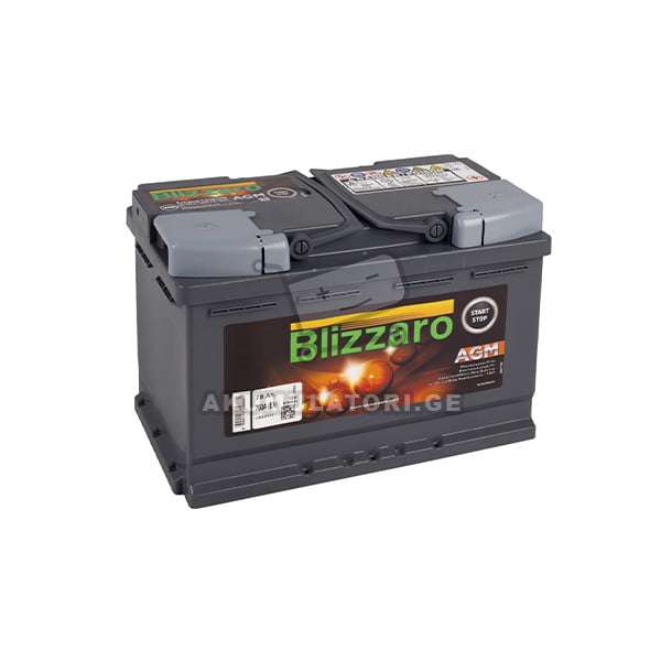 Blizzaro 70Ah 760 A(EN) AGM (აკუმულატორი) -70amperiani-70ამპერიანი-ეიჯიემი-akumulatorige