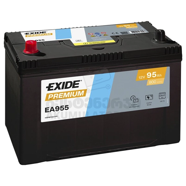 Exide EA955 95Ah 800 A(EN) -akumulatori-akumaltori-აკუმულატორი-აკუმლატორი-carbattery
