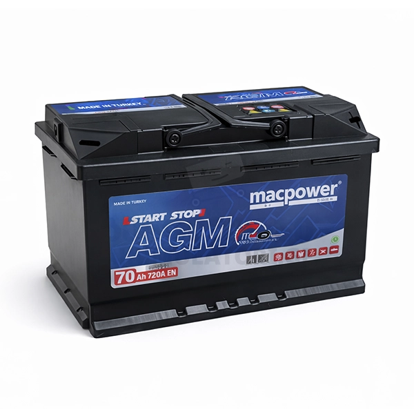 Macpower 70Ah 760 A(EN) AGM მაკფაუერი-ამპერი-აკუმულატორი-აკუმლატორი-akumulatori-akumlatori-carbattery