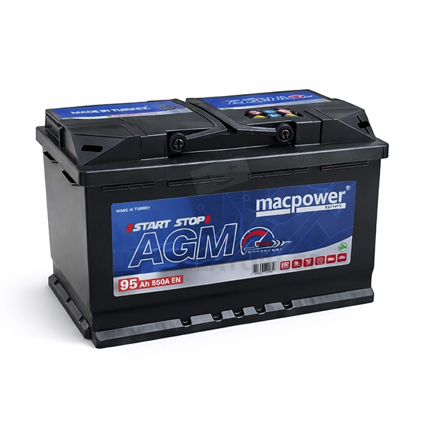 Macpower 95Ah 850 A(EN) AGM agm-მაკფაუერი-ამპერი-აკუმულატორი-აკუმლატორი-akumulatori-akumlatori-carbattery